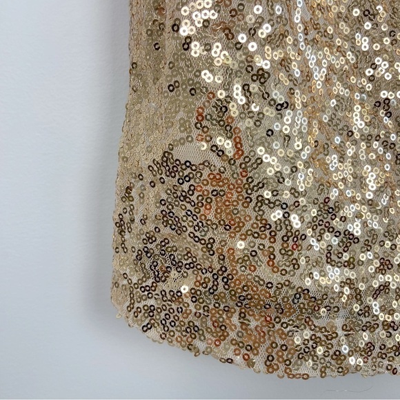 Superdown Stevie Sweetheart Mini Dress in Gold Sequin - Picture 4 of 7